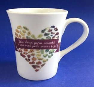 Caneca porcelana personalizada Tulipa 300ml