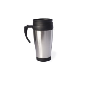 CANECA INOX 450ML COM TAMPA PLÁSTICA